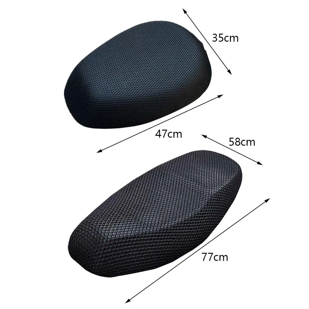 Motorcycle 3D Mesh Fabric Anti-skid Pad Scooter Seat Cover Electric Cushion Bike Seat Breathable Cover Summer Covers New image 6
