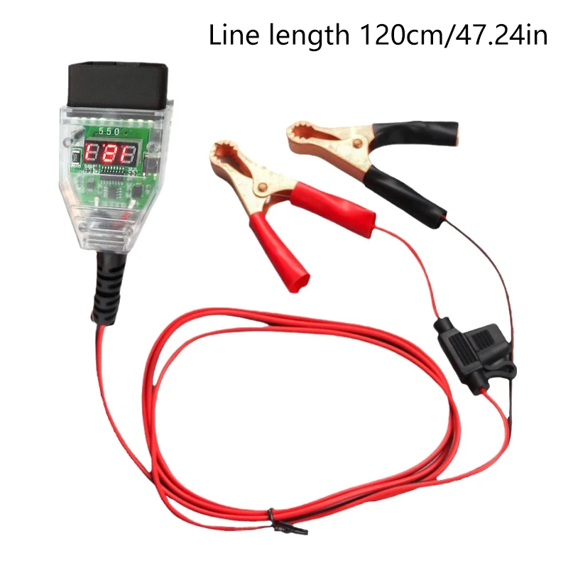 1PC 디지털 디스플레이 자동차 배터리 테스트 안전 obd 컴퓨터 ecu 메모리 보호기 교체 감지 도구 자동 수리 액세서리