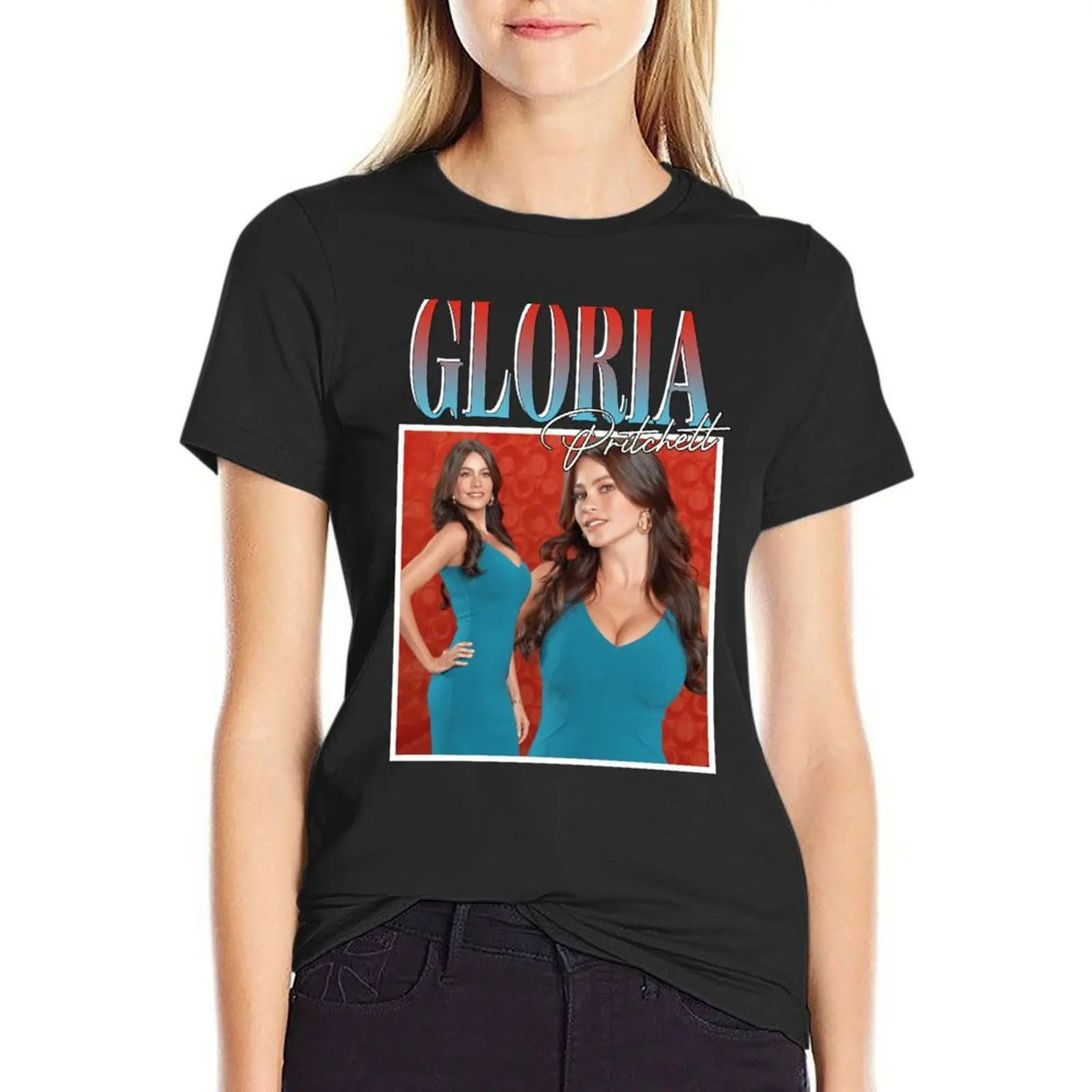 

Gloria Pritchett T-Shirt animal print female shirts graphic tees customs Women's tops