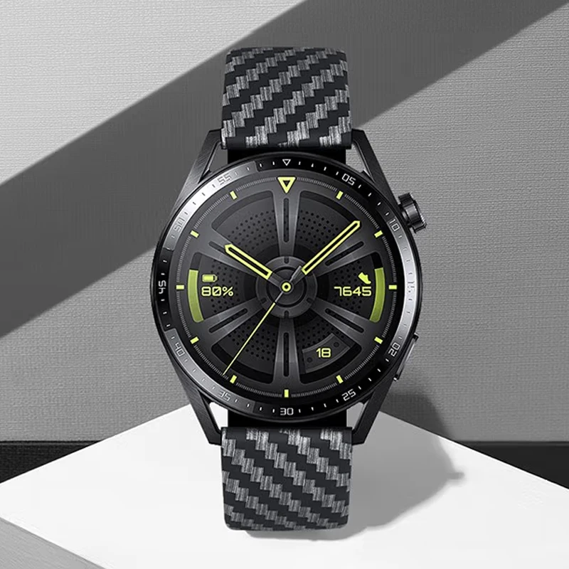 Strap For Huawei Watch 4 3/3 Pro/GT/2/Runner GT22e/Pro Carbon Fiber Silicone 20mm 22mm Watch Band Amazfit bip/GTS/2/3/4 Strap