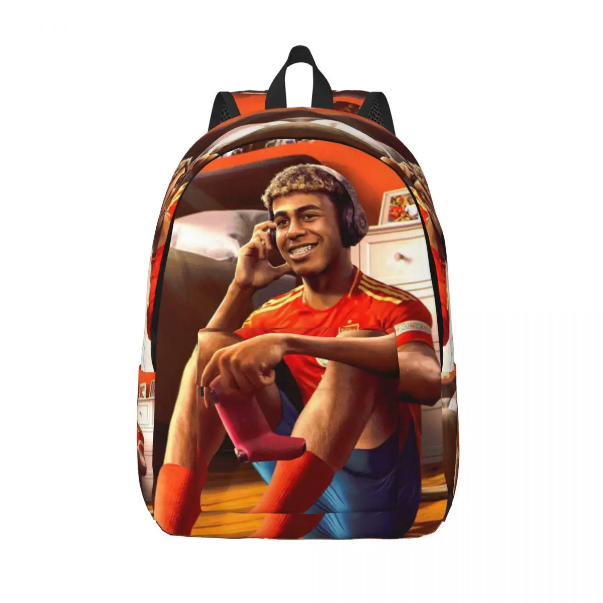 Lamine Y-Yamal For Girls Boys Fashionable, fully printed, and comfortable student backpack.