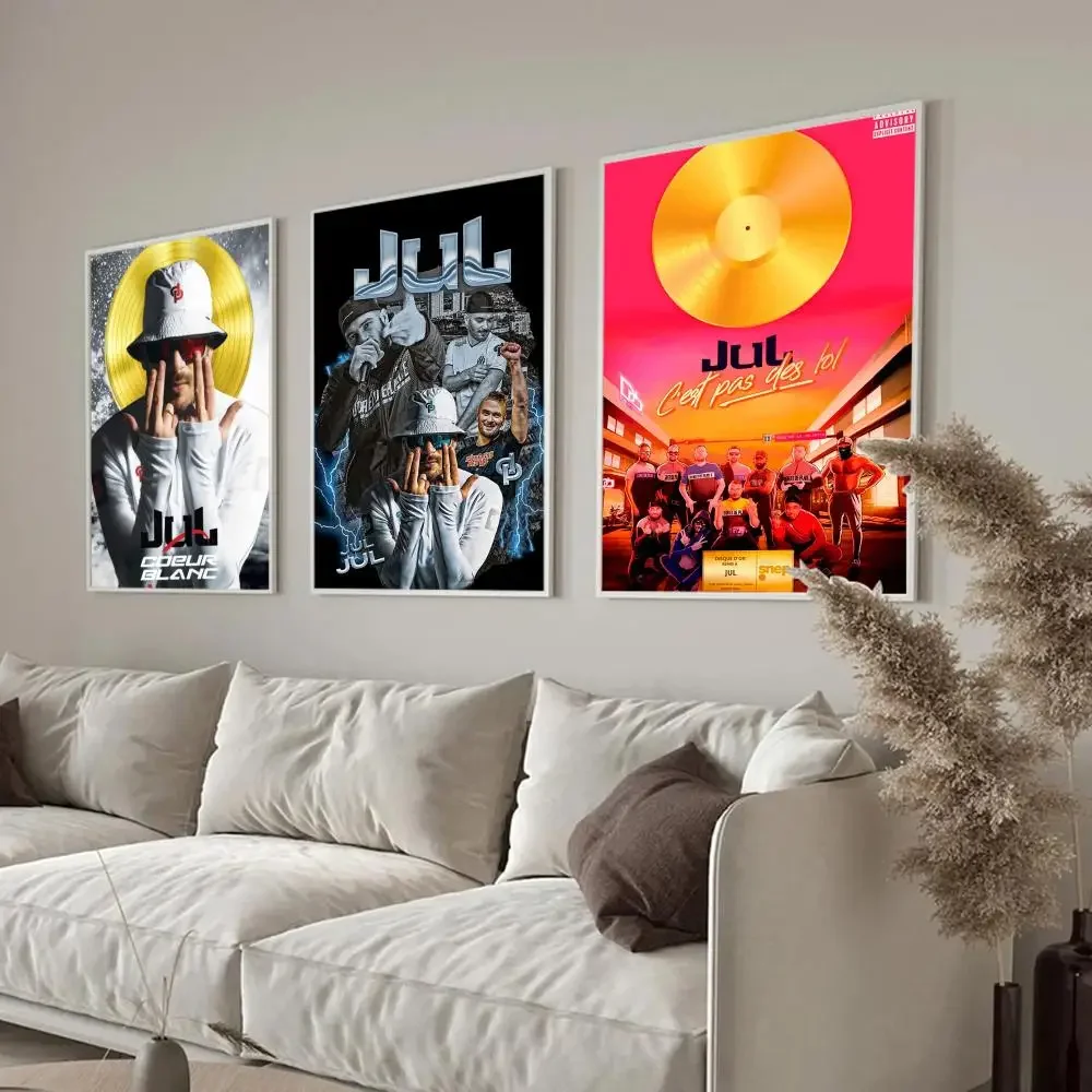 1PC Print Poster Paper Waterproof HD Sticker Rapper JuL Music Album Cover L-LOL Bedroom Entrance Home Living Room Bar Wall Decor