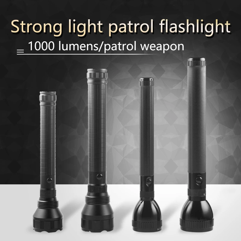 Huasheng Black Leopard H1-H4 Multi functional LED Strong Light Long Range Rechargeable Outdoor Lighting Self Defense Flashlight