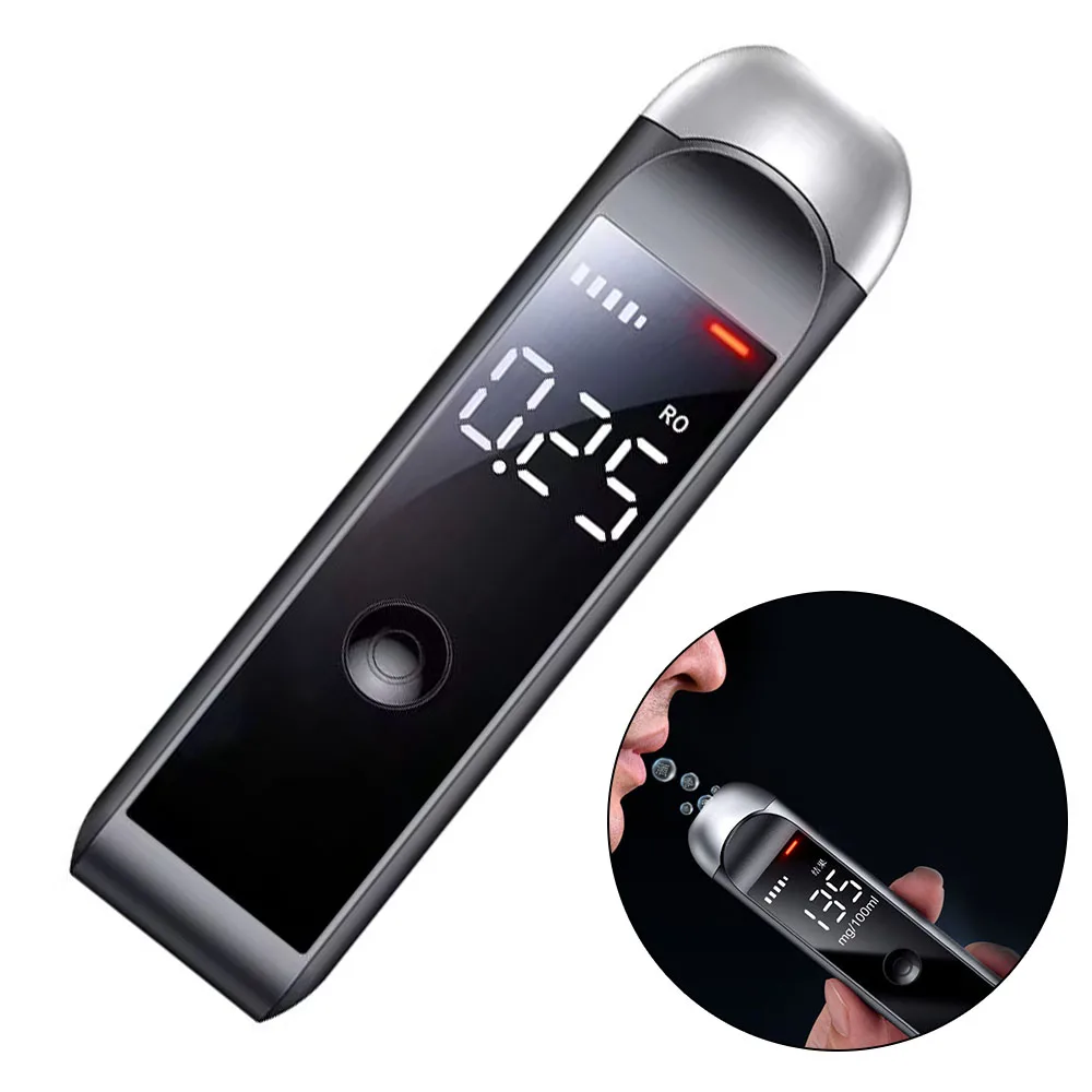 

Police Alcotester With Buzzer Warning 0-200mg/100ml Digital LCD Display Alcohol Detector Alcohol Tester Breathalyzer Portable