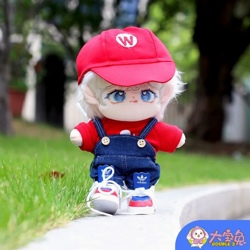 20cm doll clothes shirt overcoat duck Fisherman hat suit dolls accessories for Korea Kpop EXO idol Dolls gift DIY Halloween Toy