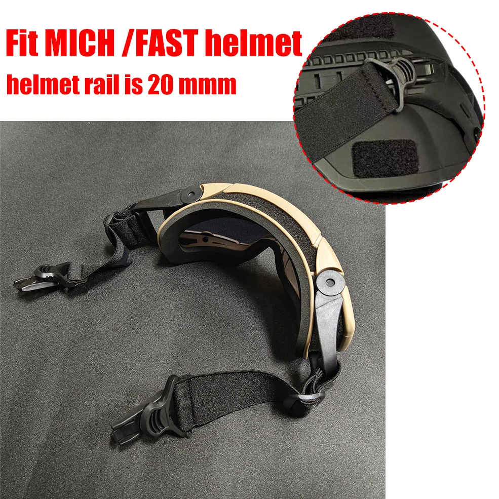 전술용 FMA 고글, 사냥용 헬멧 안티포그 렌즈, 충격 방지, 방풍 눈 보호 UV 안경 (사냥, 사격용)