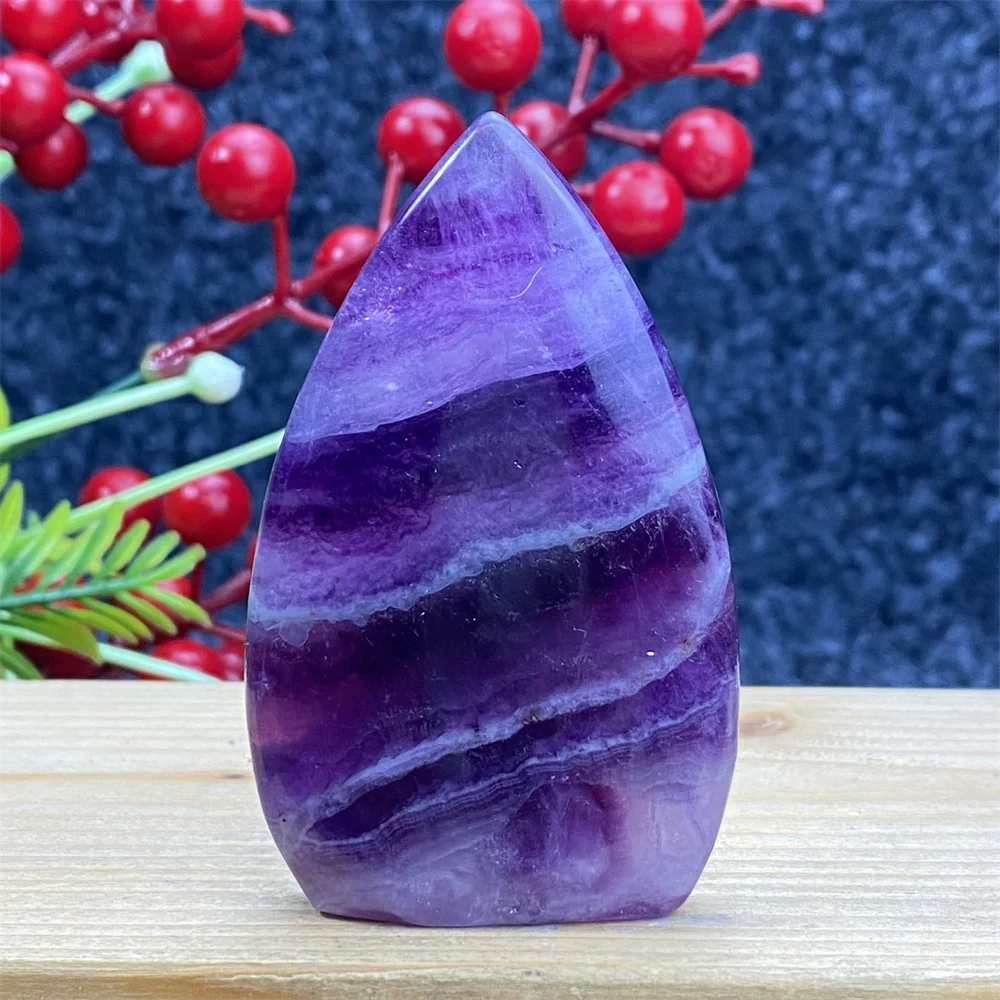 1pc Natural Color Rainbow Fluorite Free Torch Shape Crystal Follow-up Healing Energy Wand Sacrificial Prayer Home Decoration