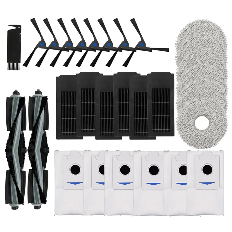 

AFOURT-Для Ecovacs Deebot X2 Omni/X2 Pro/X2 Аксессуары для роботов-пылесосов Основная боковая щетка Hepa-фильтр Швабра Ткань Мешки для пыли Запчасти