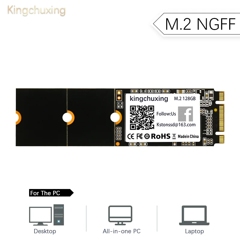 Kingchuxing 2280 256GB NGFF Cache Performance Internal Solid State Drive for PC Computer Laptop SSD52