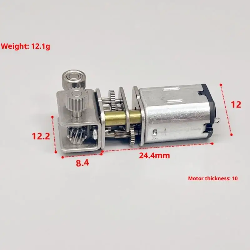 مخرج الزاوية اليمنى 120 دورة في الدقيقة محرك تروس دودة توربو صغير مع علبة تروس معدنية، تيار مستمر 3 فولت-6 فولت لقلم الطابعة ثلاثية الأبعاد