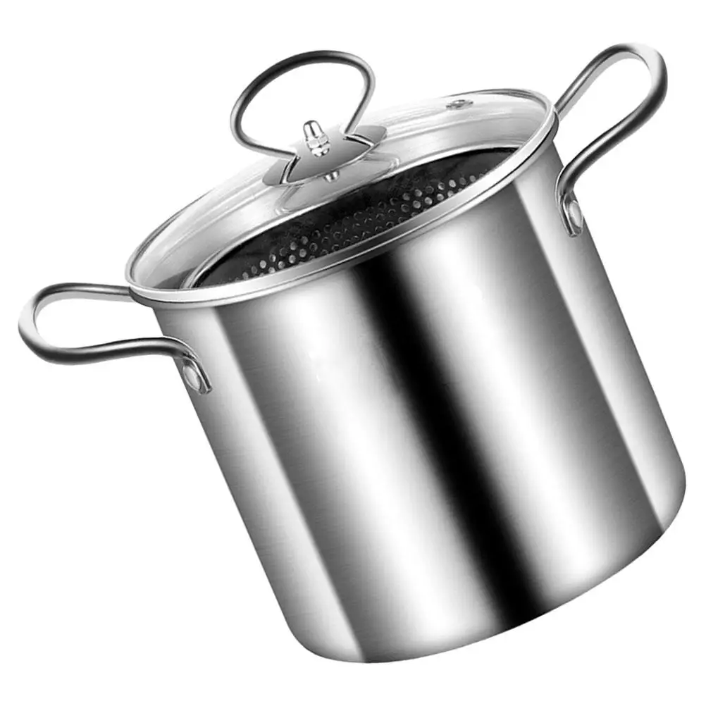 

Stainless Steel 16cm Deep Pot Portable Frying Basket With Handle Frying Pan Basket Household Cookware Nonstick