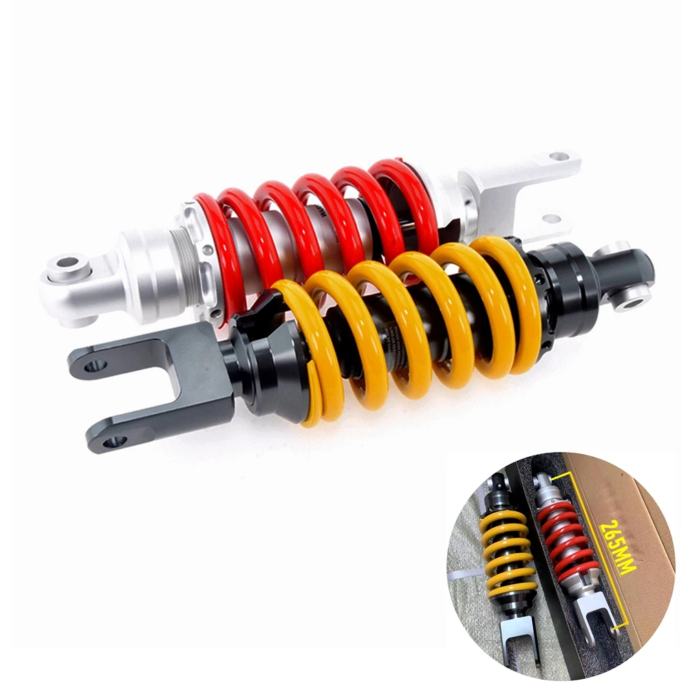 265mm Motorcycle Central Rear Shock Absorber Rear Suspension Fit For Honda Yamaha Kawasaki YZFR15 VIXION155 CBT125  Z125 Pro