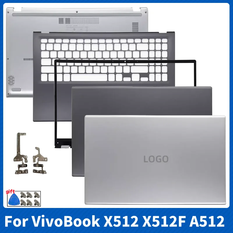 

For ASUS VivoBook 15 X512 X512F A512 A512F F512 F512D New Laptop LCD Back Cover Front Bezel Palmrest Bottom Case Hinges plastics