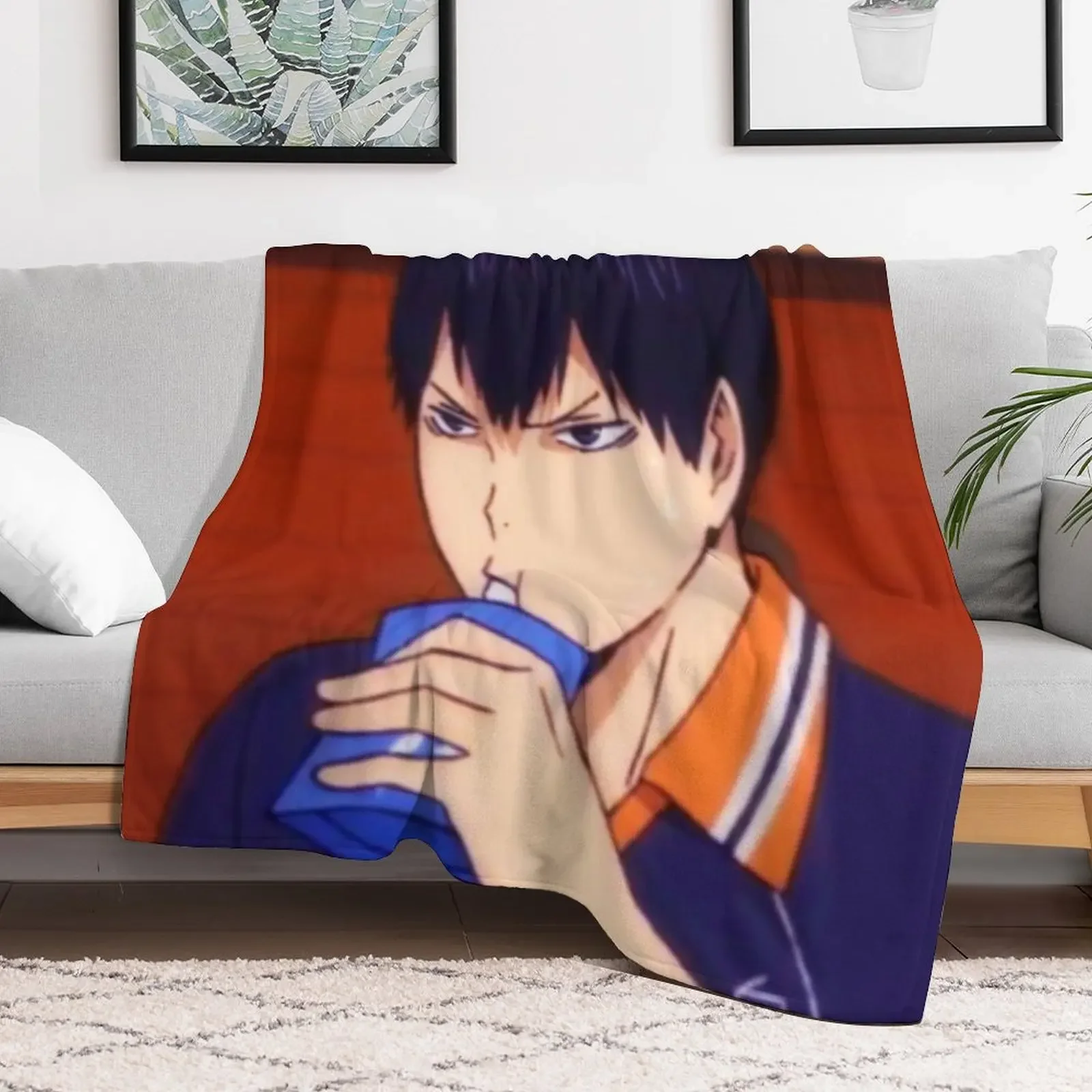 kageyama-nice kill Throw Blanket Durable Warm Blanket for Daily Home Use