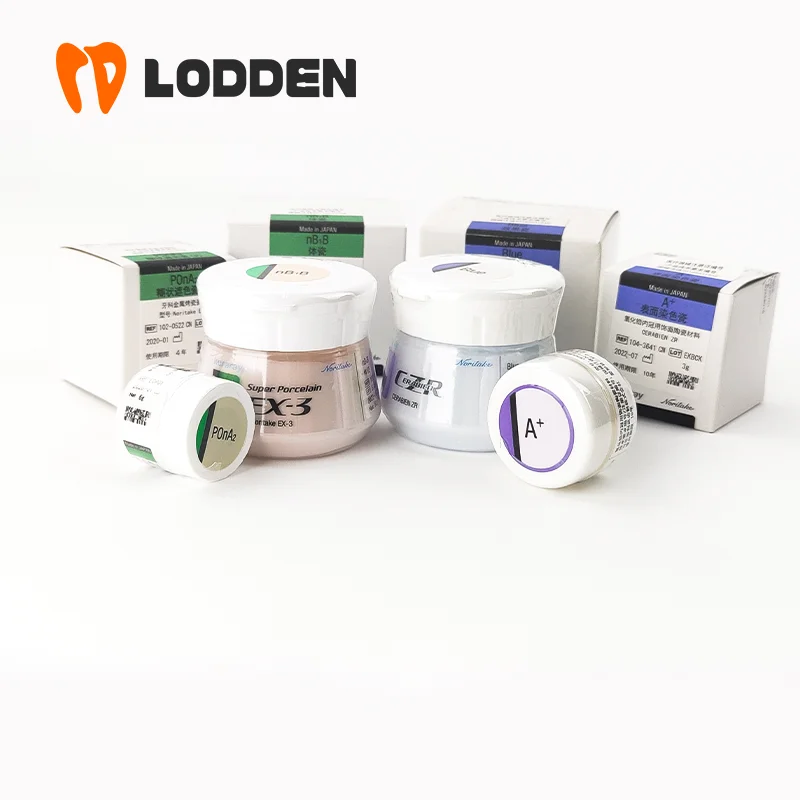 Lodden Dental ex-3 Noritake Bodyポーセレンパウダー、歯科技工所、セラミック材料、インナークラウン、50g