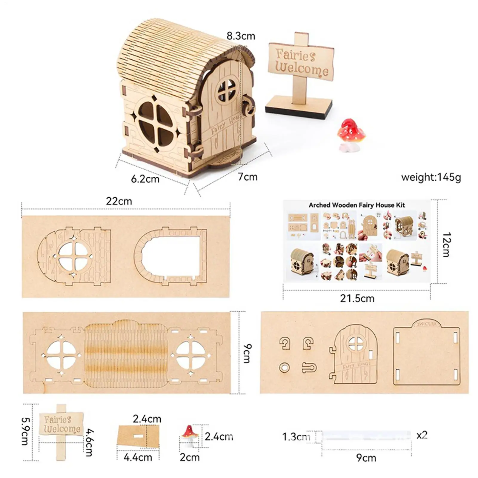 

Fairy Garden Houses Craft Set Bookshelf Decoration Hands Craft Fairy House For Holiday Home Event Windowsill Desk Girls Daughter