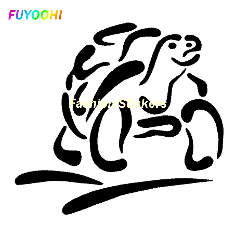 FUYOOHI Fashion Stickers Personality Creativity Cartoon Turtle Car Styling Express Your Personality with Creative Car Sticker