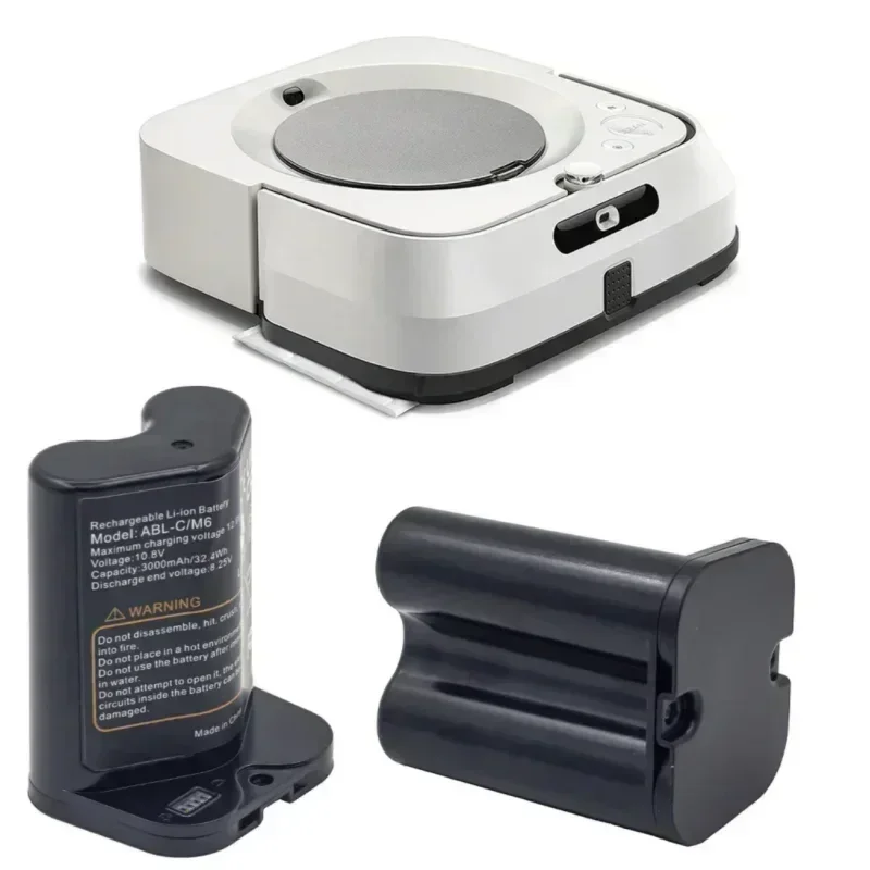 2025 untuk iRobot Braava Jet M6 10.8V 3000mAh Paket Baterai Li-ion Isi Ulang Model Pel Robot Utama ABL-C/M6