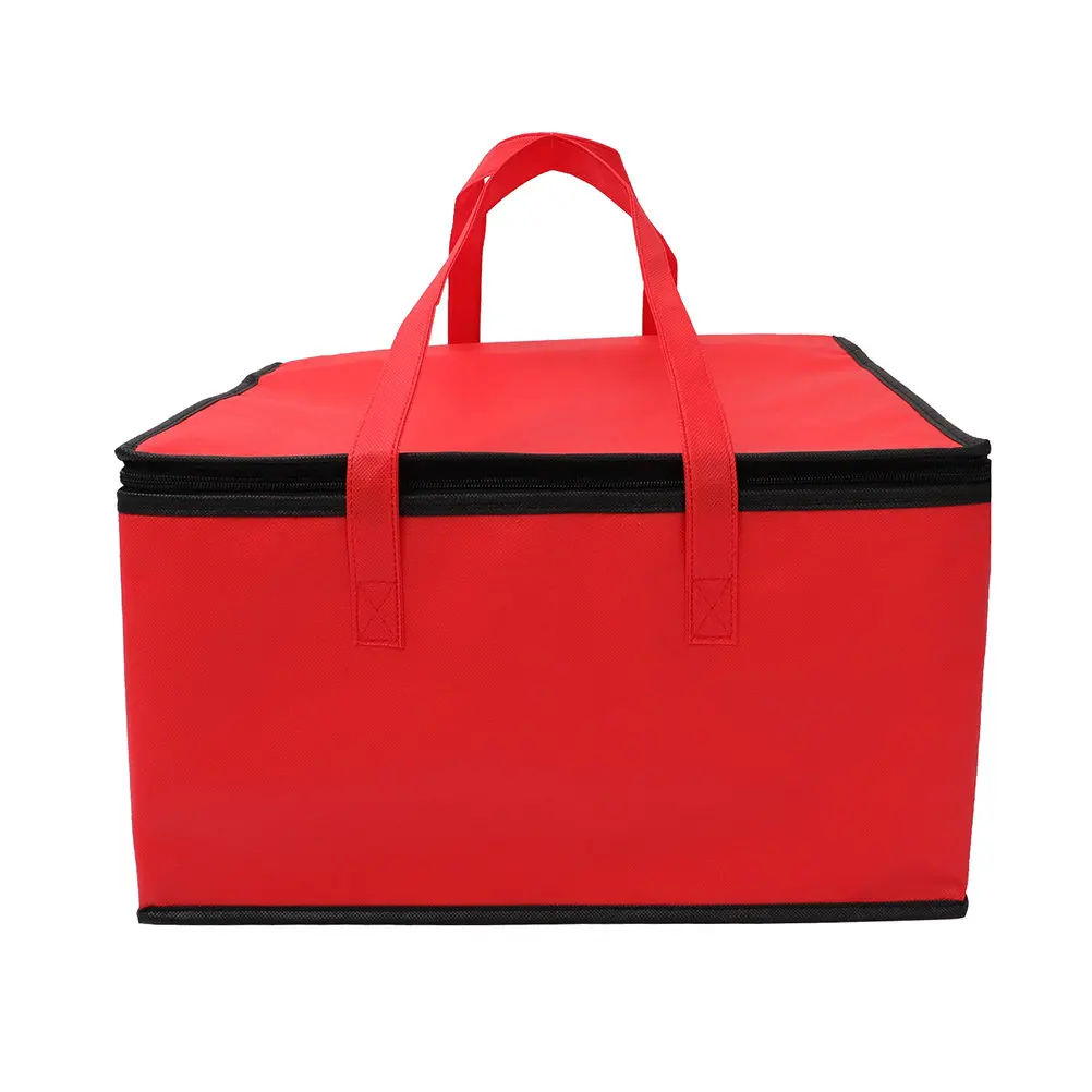 Insulated Food Carrier Bag Large Capacity Non-Woven Fabric Aluminum Foil Waterproof Thermal Grocery Transport Pouch Food