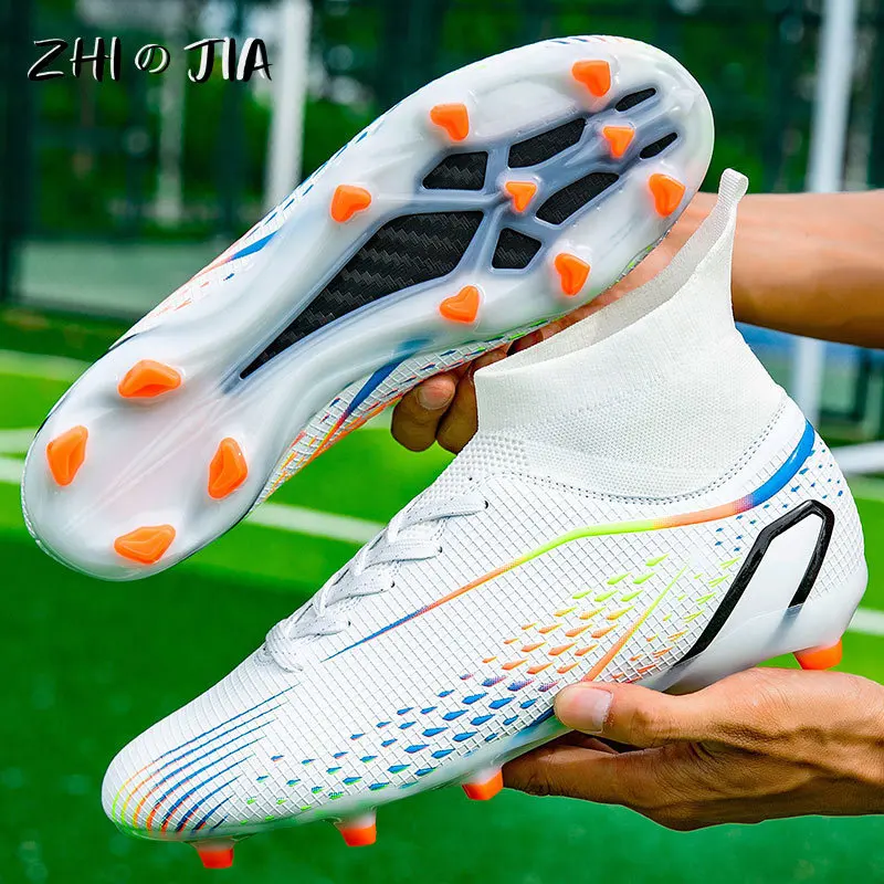 New 33-46 Large Football Boots Children Youth High Quality Football Shoes Outdoor Training Professional Competition Footwear
