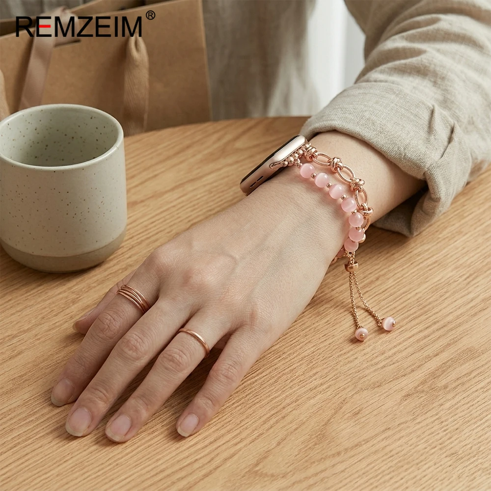 Damen Casual Smartwatch-Armband für Apple Watch Series 1-11 Ultra SE für iWatch 38mm-49mm Elegantes Schmuck-Armband
