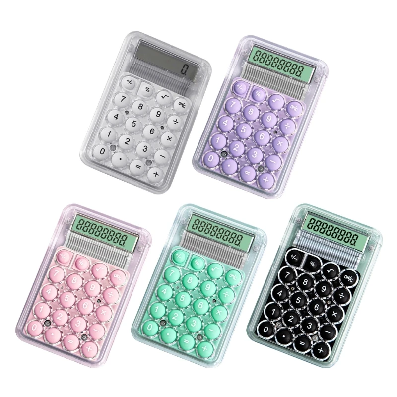 เครื่องคิดเลขเครื่องกล 8 หลักจอแสดงผล LCD ขนาดใหญ่ปุ่มขนาดใหญ่กดง่ายเครื่องคิดเลข Office สำหรับสำนักงาน,โรงเรียนทุกวัน