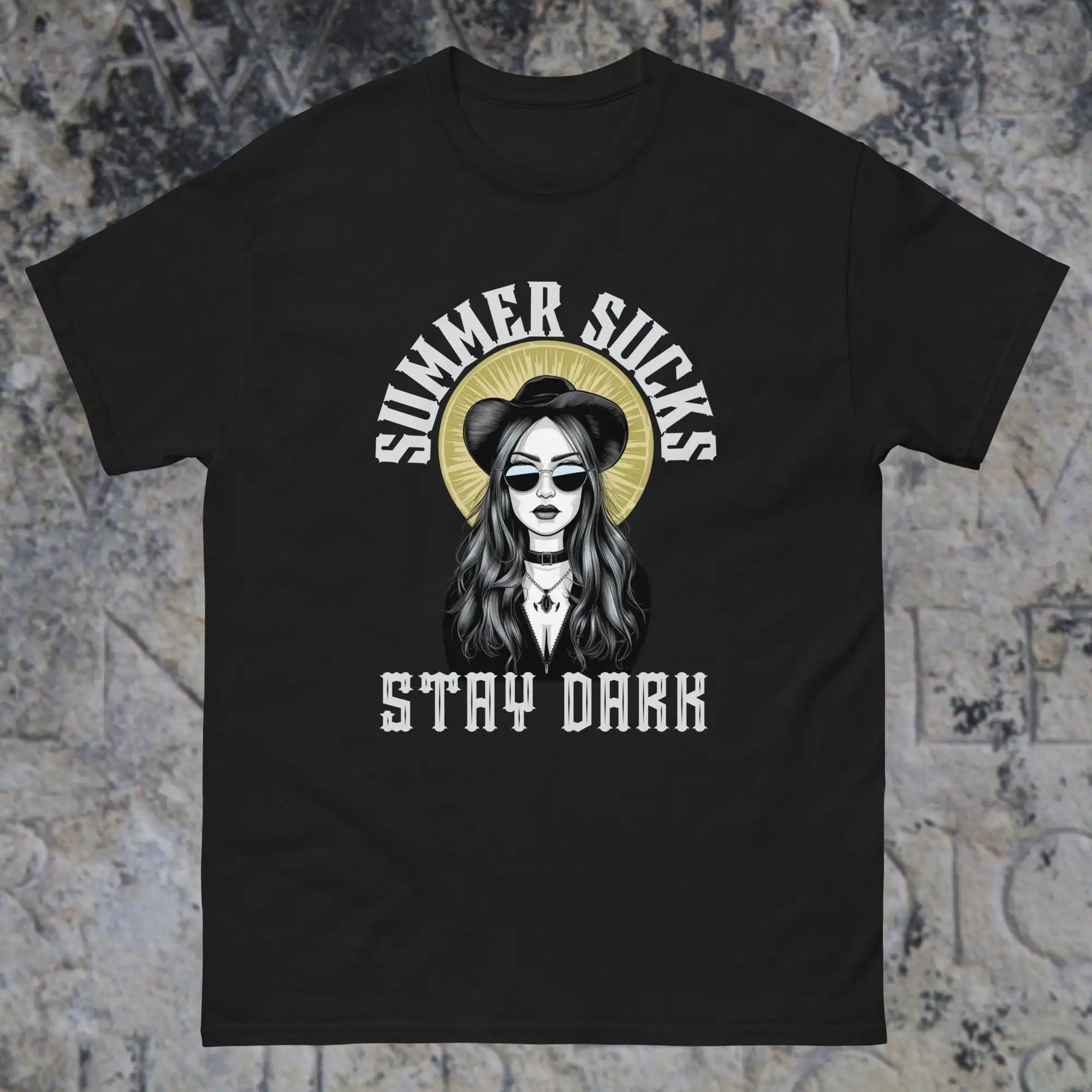 Goth Girl T Shirt Anti Summer Sucks Stay Dark Emo Gothic Clothing S Witch Funny For Girls