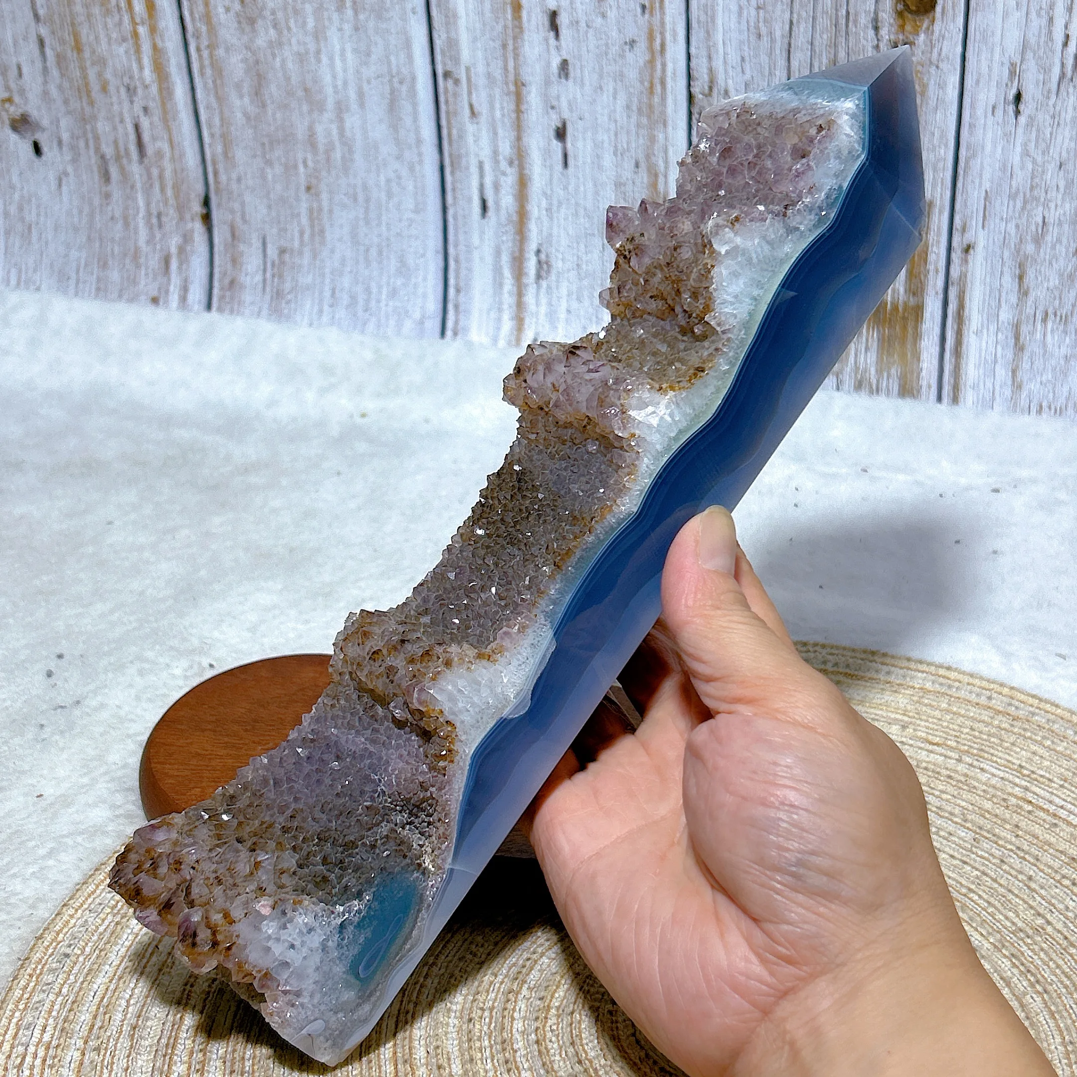 Healing Natural Crystal Amethyst Rutile Cluster Agate Big Tower Gemstones Reiki Mineral Energy Home Decorations Gift