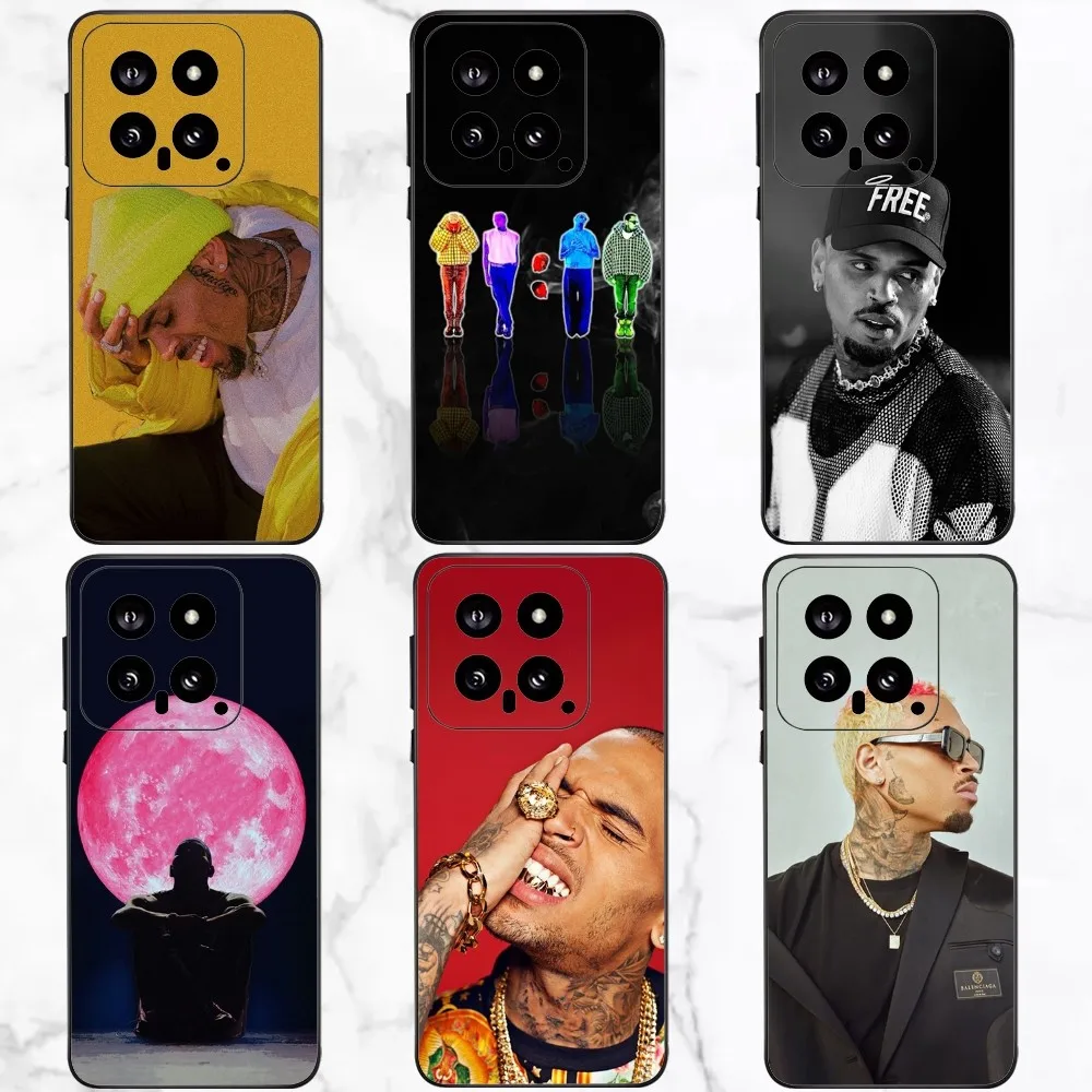 

Rapper Chris Brown Phone Case For Xiaomi 11 Redmi Note 11 5G 8T 9A 9 10T Note8Pro Note9 12SUltra Black Case