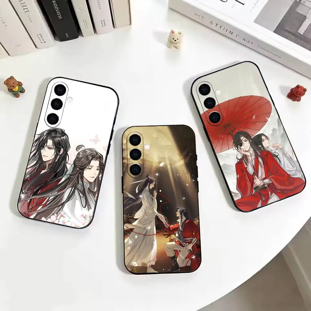 Heaven Official's Blessing-Hua Cheng & Xie Lian Black Soft Silicone Phone Case for Samsung Galaxy A73, A42, A72, A70, A53, A51