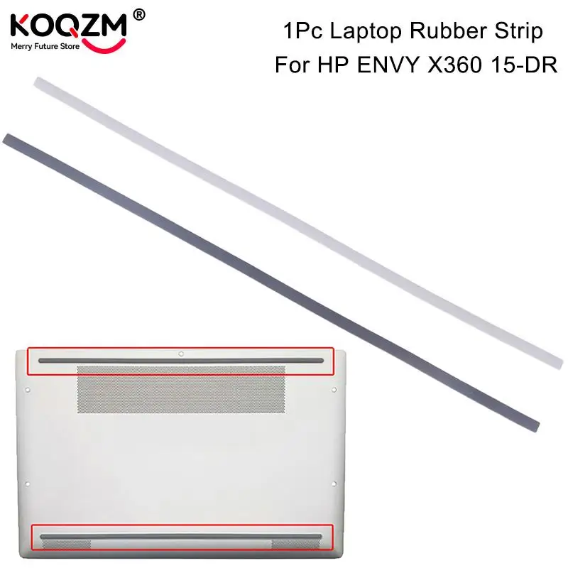 1 adet kauçuk şerit Laptop alt kabuk kapak ayak pedi için HP ENVY X360 15-DR kaymaz tampon ayak şerit Laptop aksesuarları