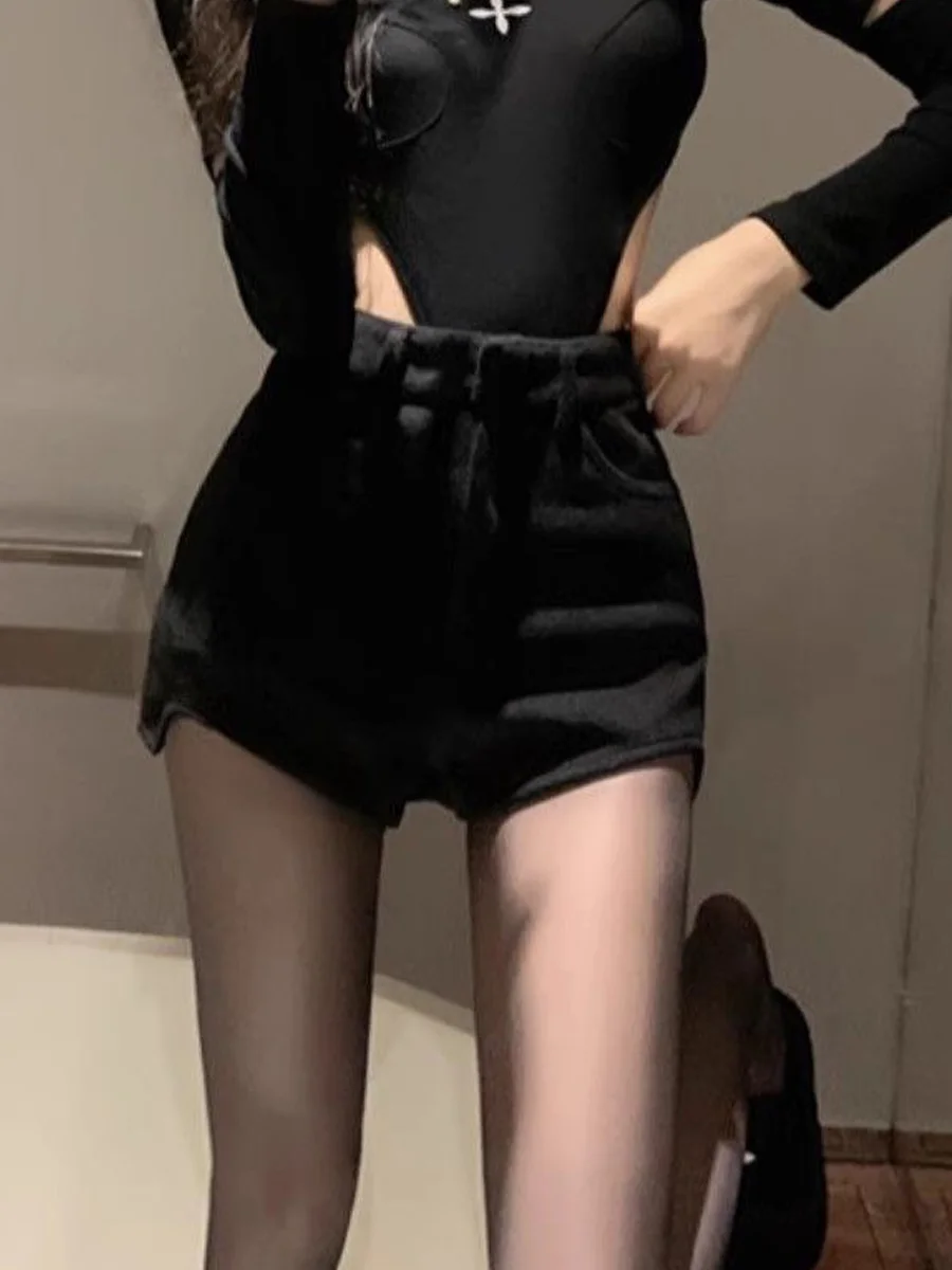 

Женские твидовые шорты с высокой талией, асимметричные, облегающие, универсальные, ультракороткие, для ношения как нижнее белье, так и как верхняя одежда, модные