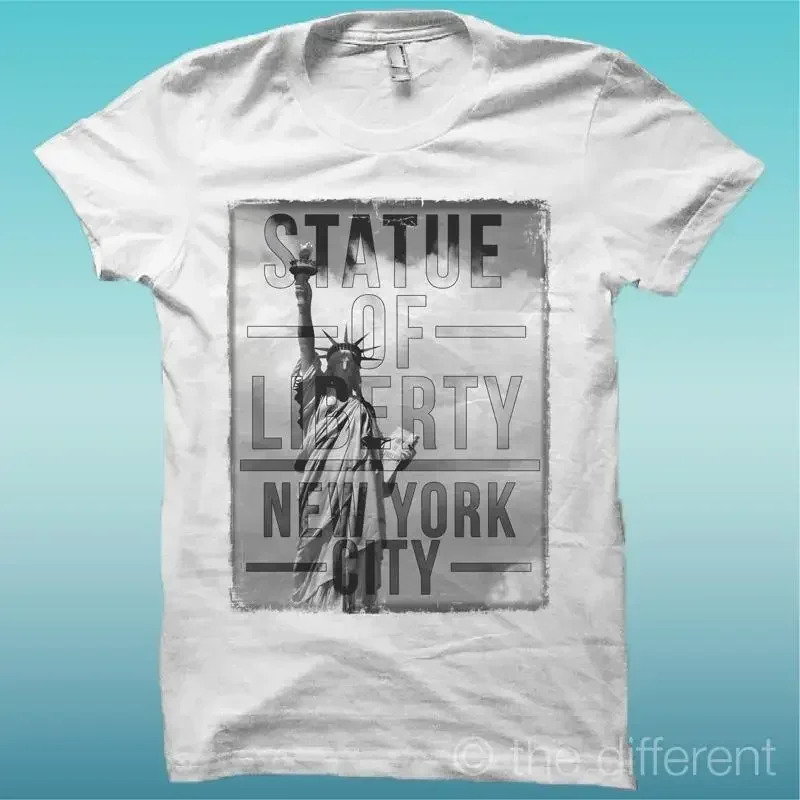 T-shirt Homme Statue De Libert ' New York City Id e Cadeau Road Ä Happiness