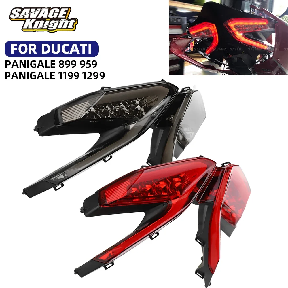 For DUCATI 899 959 1199 S R 1299 Panigale LED Tail Light Turn Signal Driving Brake Light Rear Taillight Integrated Accessories