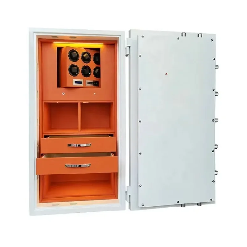 【Fashionable】 Watch Winder Safes Cabinet Electronic Password  Safe Box Multi-Storage 12 Watch Winders ized Remote Operation