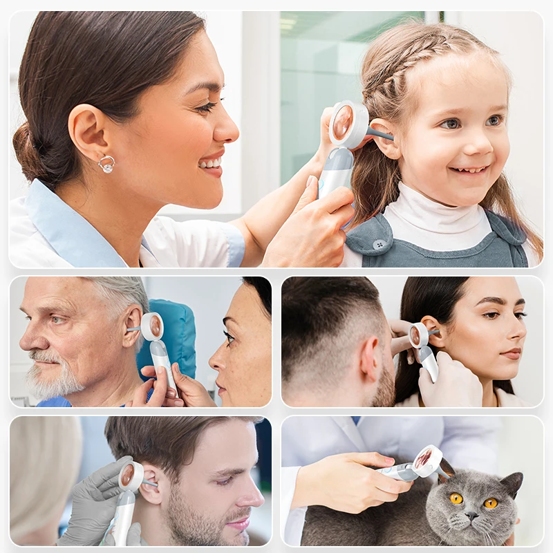 Ear Wax Camera Ear Cleaner 3.2mm 4X Zoom 1.38 Inch Screen 1080P HD 90degree Rotation Head Scope Add 32G Storage