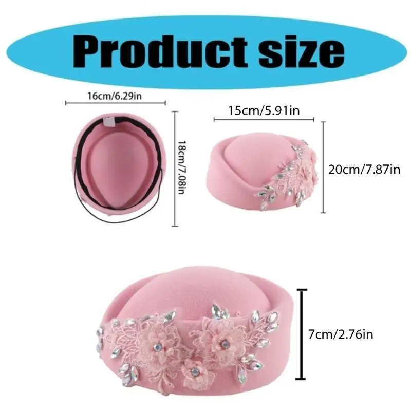 652F Teaparty الفاسناتور قبعة المرأة الراين زهرة ديربي قبعة خمر الزفاف الكنيسة قبعات قبعة قبعة للحدث الرسمي #6