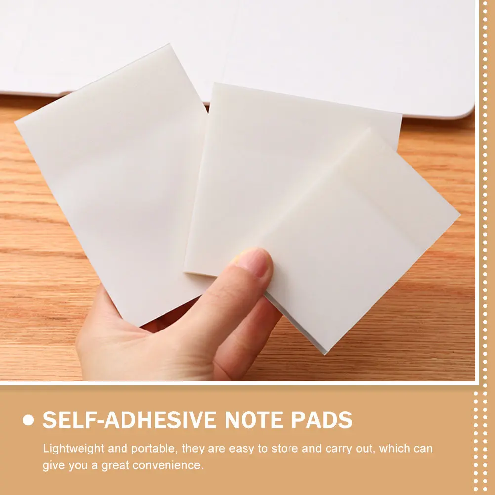 

6Pcs Transparent Waterproof Memo Pads Multipurpose Pocket Size Self Adhesive Reminder Note Sticker Office Household