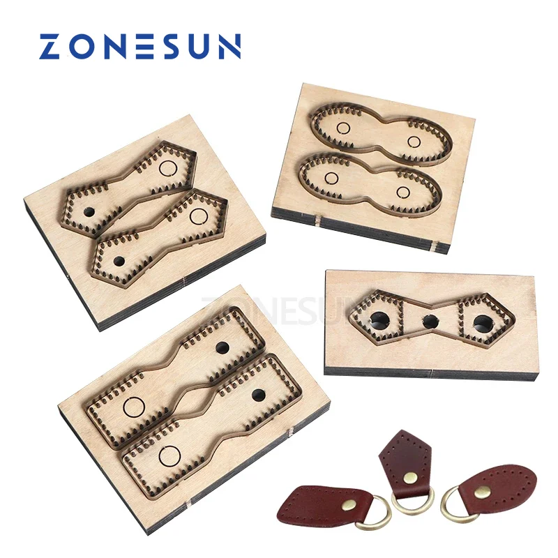 ZONESUN torebka brelok sztancowanie formy zamek uchwyt ozdobny narzędzie Die Leather Clicker Die nóż DIY prezent