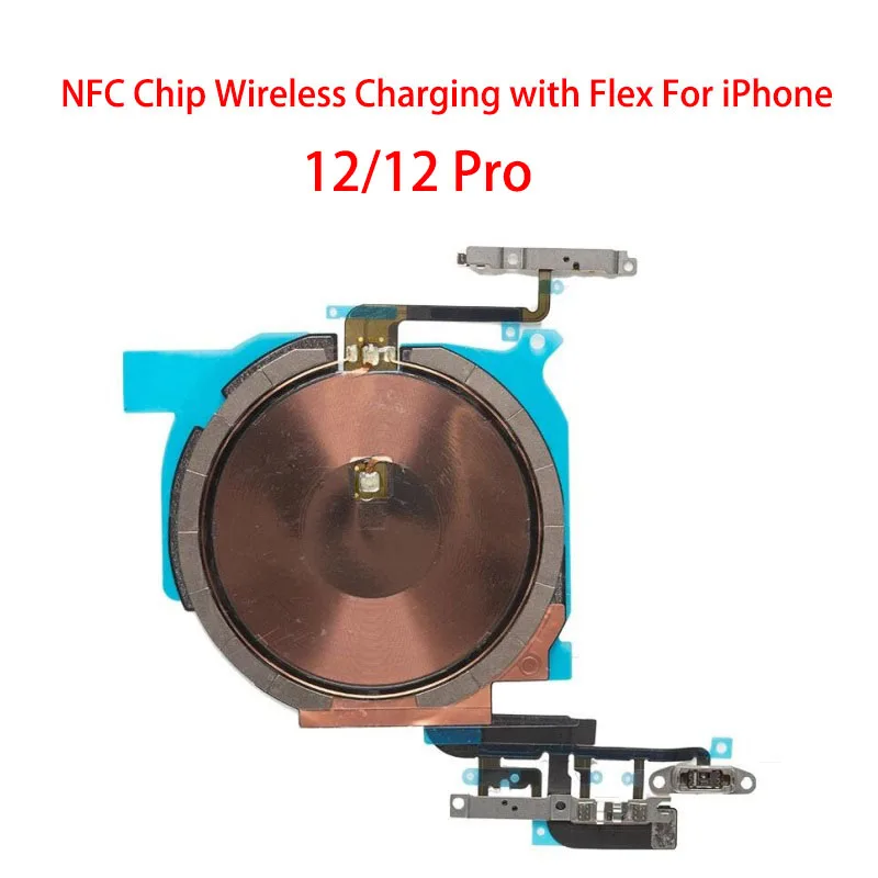 العلامة التجارية اللاسلكية شحن رقاقة لفائف NFC مع زر حجم الطاقة فليكس آيفون 12 ميني برو ماكس شاحن لوحة ملصق فليكس