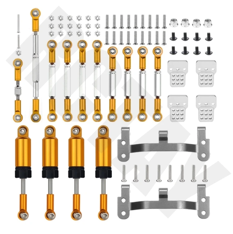 RCTAY metalowy pręt łączący drążek sterowniczy montaż amortyzatora siedzenia zestaw do 1/16 WPL C14 C24 części zamienne