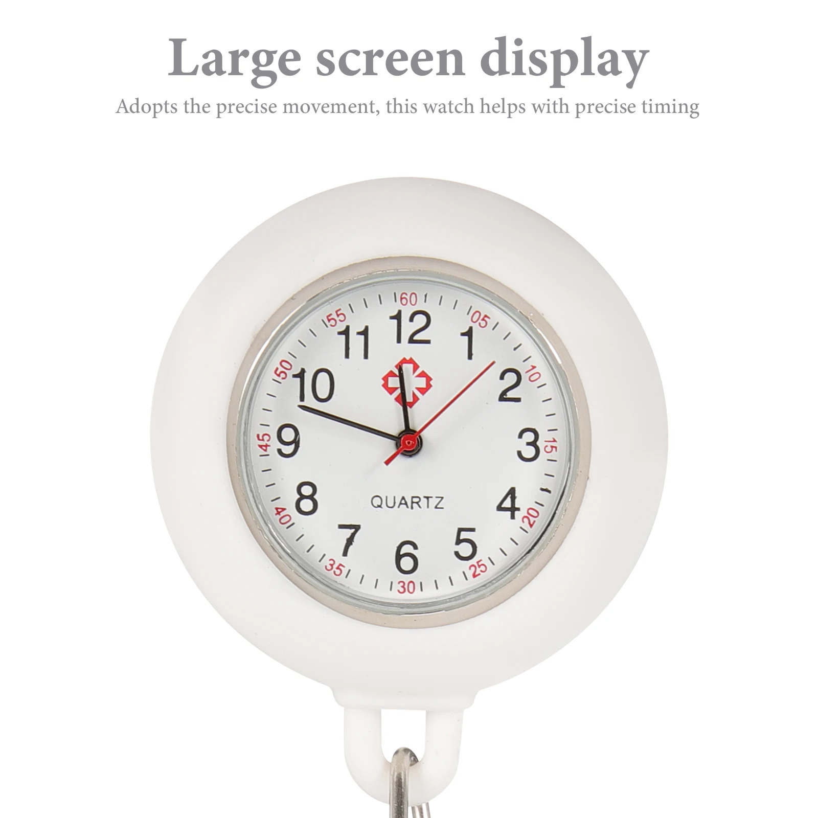 

Nurse Pocket Watch Retractable Clip on Lapel Hanging Watches for Nurses Students Portable Durable Adjustable Size Accurate Time