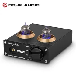 Douk Audio T3 PRO Mini MM RIAA Phono Turntable Preamp Line Level Amp HiFi Stereo RCA Valve Tube Desktop Preamplifier