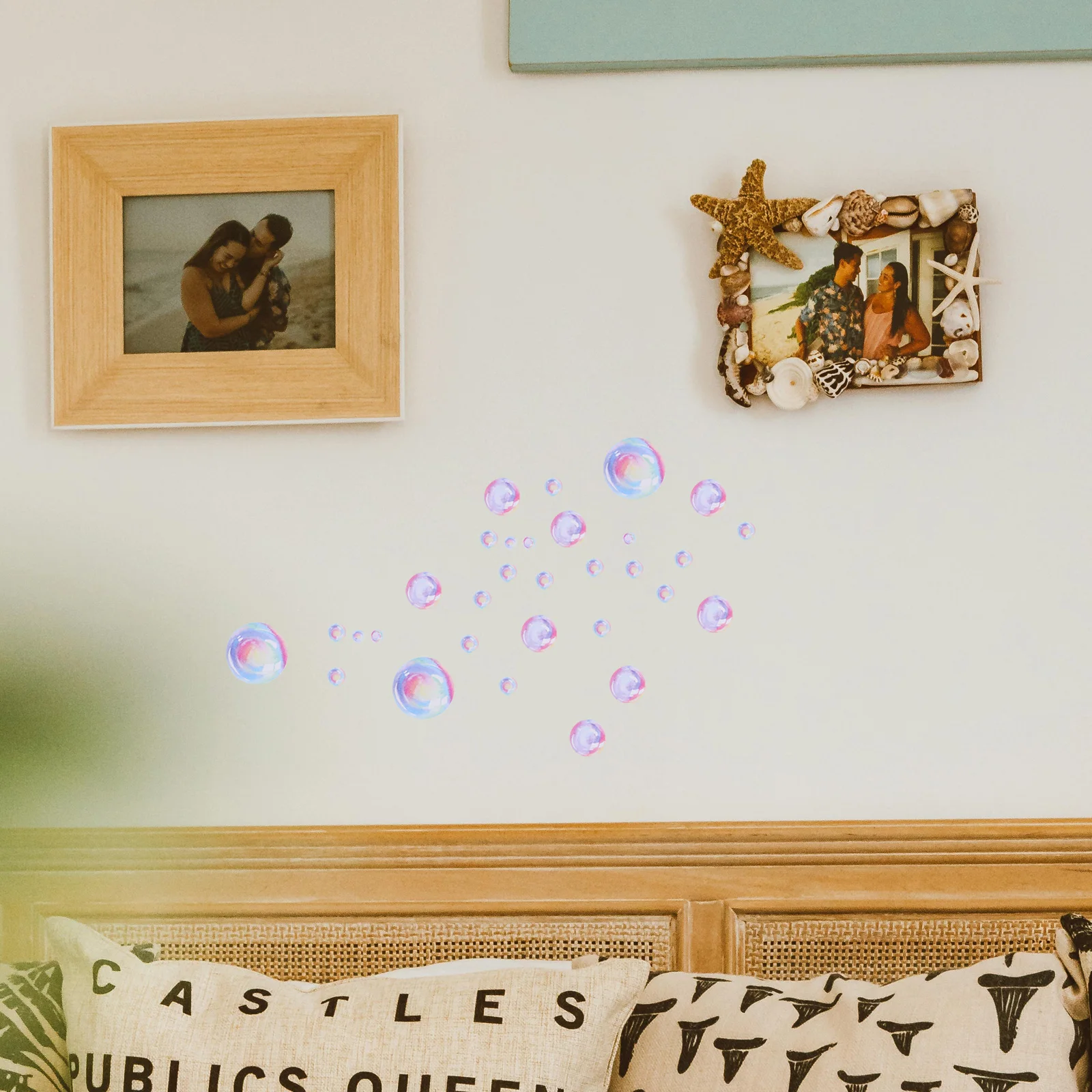 

Decorative Bubbles Pattern Sticker Removable Wall Decals for Living Room Bedroom Home Decor Ocean Inspired Peel and Stick Art