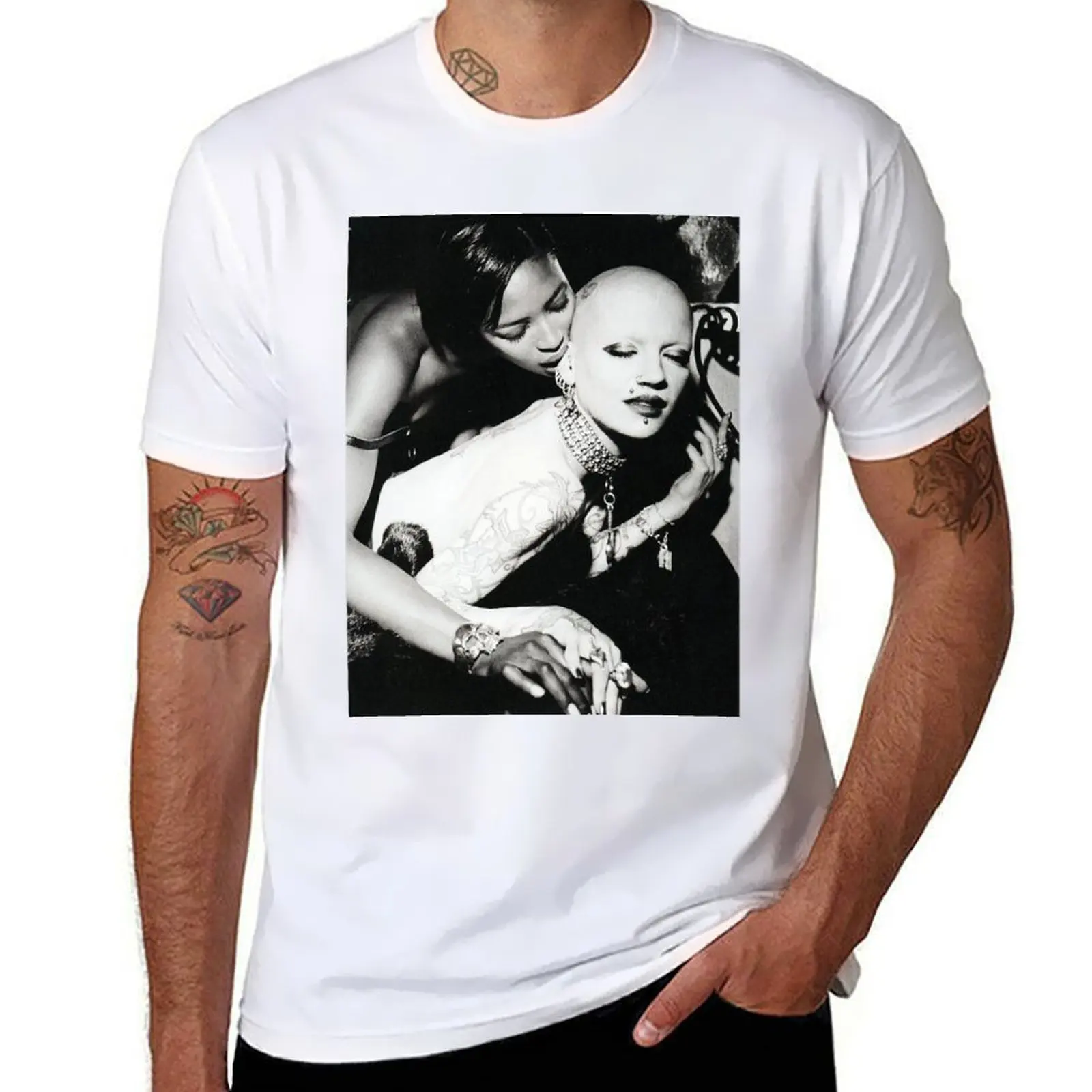 

Naomi Campbell and Polly Fey, for i-D magazine T-Shirt t shirt man luxury t shirts for man graphic funny T-Shirt