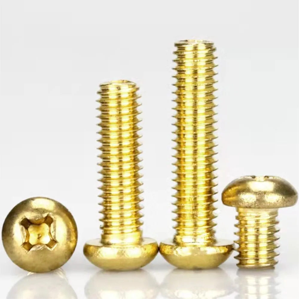 Din7985 Gb818 10 шт. 2 #   4 #   6 #   8 #   Прецизионный болт с резьбой Unc, латунная утопленная сковорода, крестообразные винты с полной резьбой