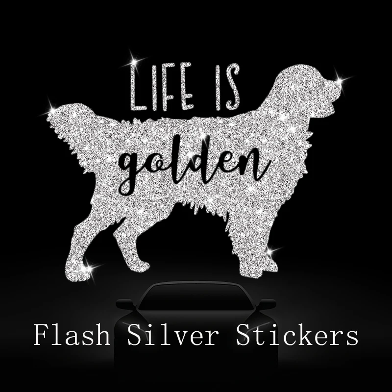 Life Is Golden Stickers Flash Silver Car Decals Car Stickers