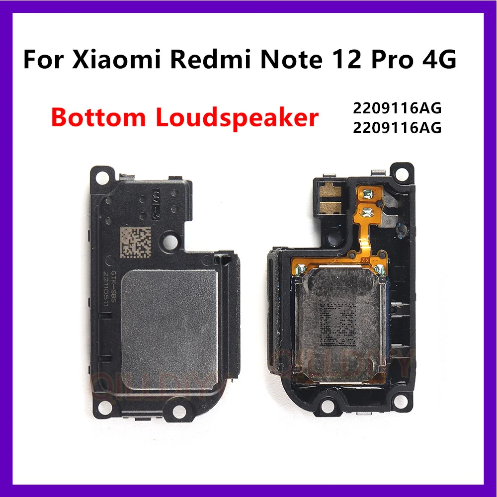 

Loudspeaker For Xiaomi Redmi Note 12 Pro 4G Bottom Loud Speaker Buzzer Ringer Replacement Parts
