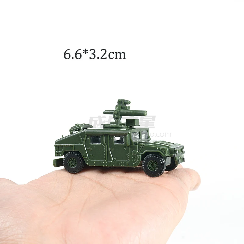 1:72 4D Hummer Missiles Lightning Truck Free Glue Assemble Model Military Children Toy Boy Gift