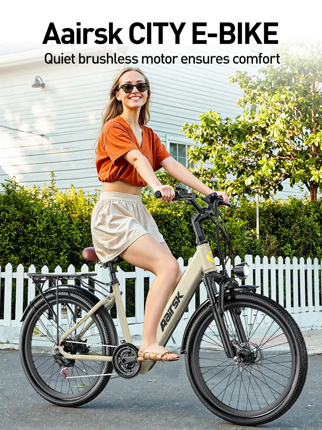 AliExpress Aairsk SU7 Adult E-bike 250W Motor Women's ebike 36V 13Ah battery City Commute Electric Bike 24-inch Fat Tire Electric Bicycle
